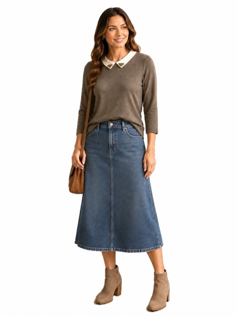 Loft, LOFT 100% Cotton Peter Pan Collar Sweater, Size M